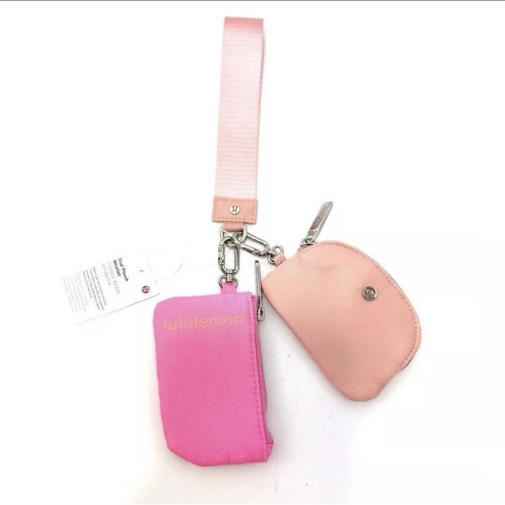 lululemon athletica Pink and Peach Wristlet Set